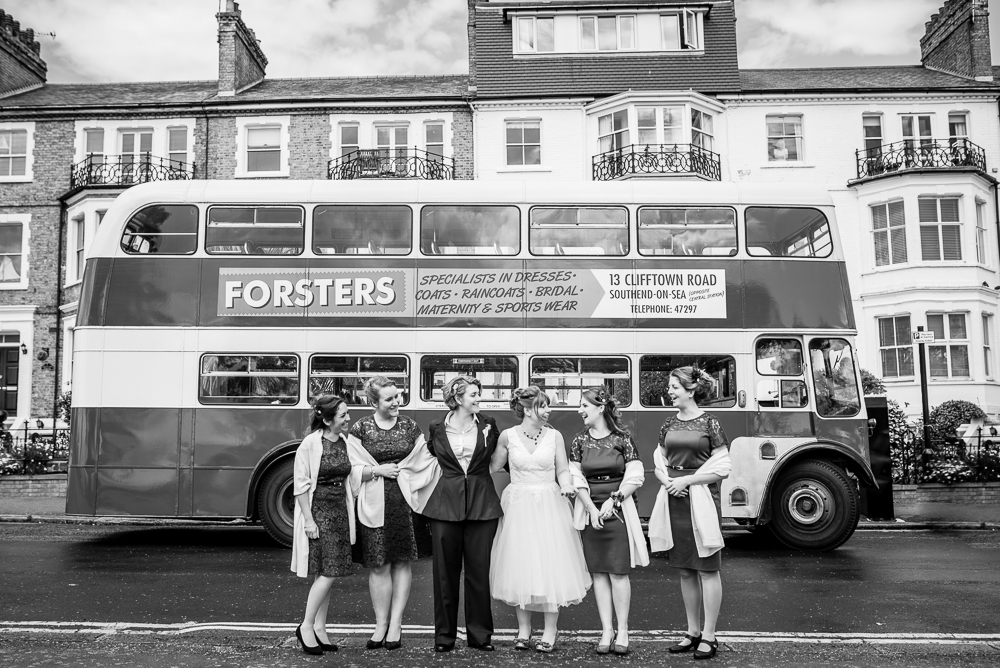 Wedding photos at Gleneagles Guesthouse with bus